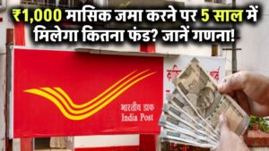 RD Scheme: ₹1,000 मासिक जमा करने पर 5 साल में मिलेगा कितना फंड? जानें पूरी गणना!