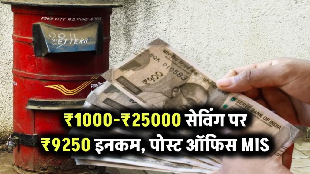 ₹1000 से ₹25000 तक मासिक सेविंग, पाएं ₹9250 तक मंथली इनकम – पोस्ट ऑफिस MIS 2025 की पूरी लिस्ट